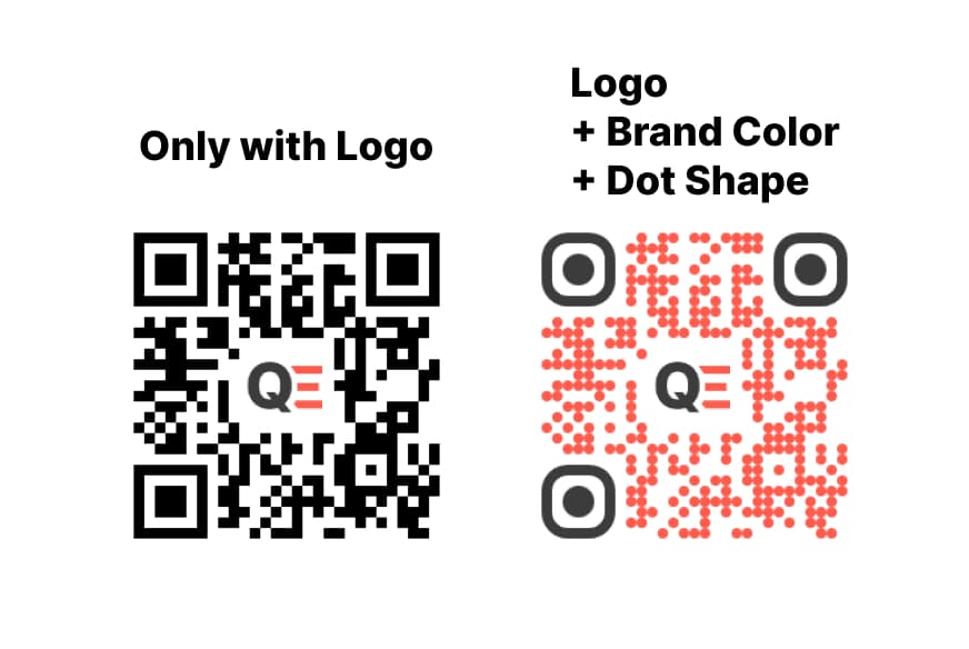QR Code with Logo and other customizations