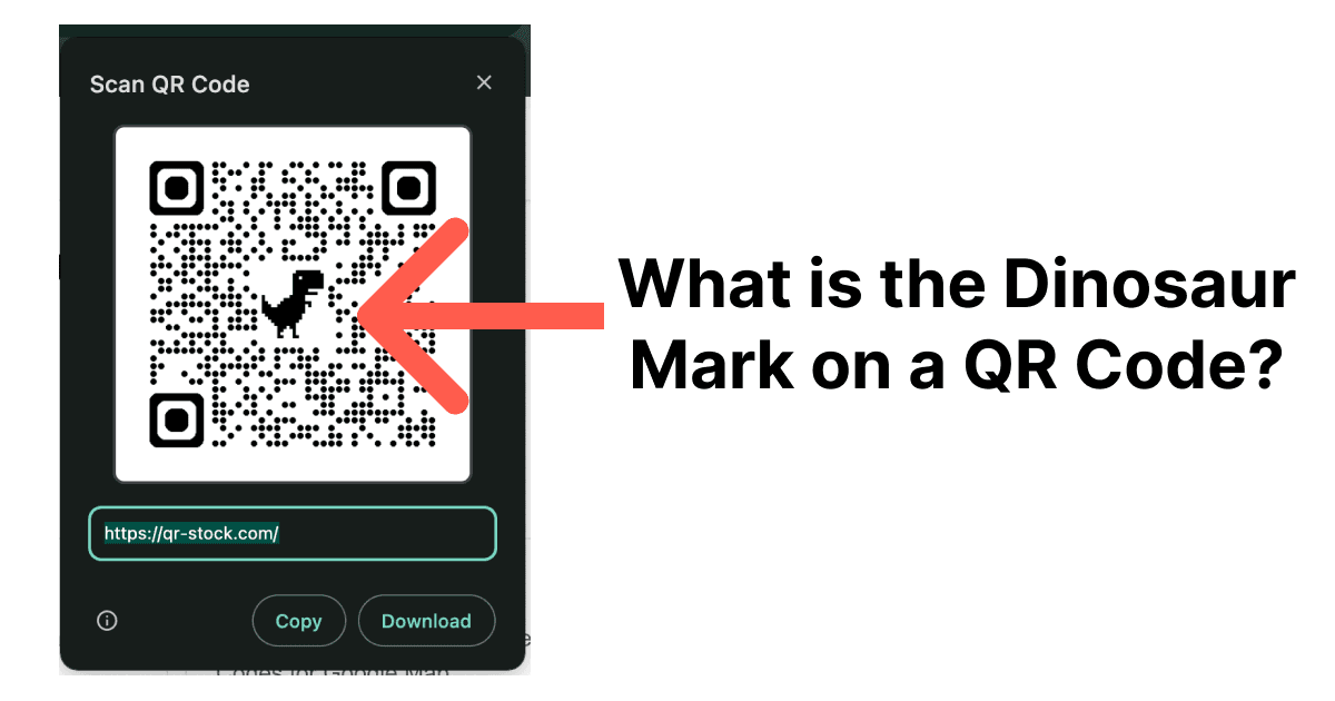 What is the Dinosaur Mark on a QR Code?